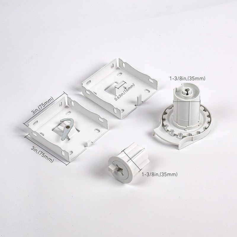 HUIYEETEX Rollease Brackets 3 Inch Fascia Type for R16 Clutch, 1 Pair Rollease Installation Brackets for R16 Roller Shade - Image 2